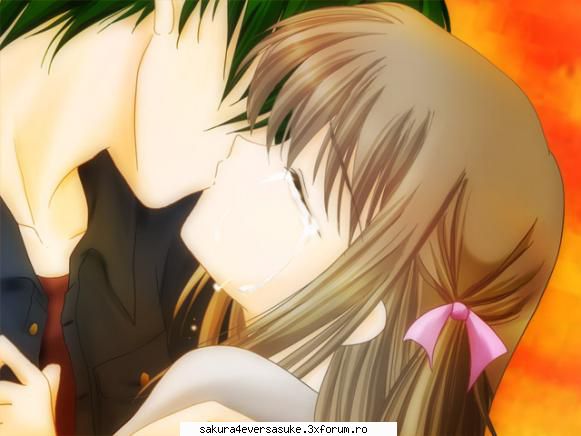 anime couples kiss
